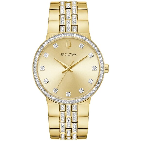 Bulova Men\'s Crystal Collection Quartz Gold Stainless Steel Watch 40 MM 98K113 main image 4